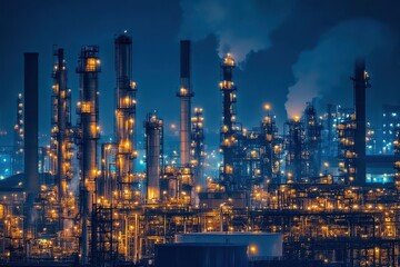 Obraz premium Manufacturing plants in the industrial park