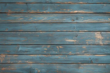 Obraz premium A textured background of blue painted wooden planks is present