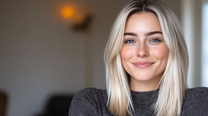 Obraz premium natural beauty: captivating portrait of a confident young woman