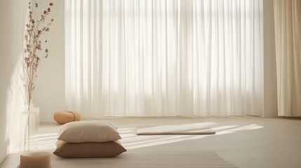 Hypertension stress management through yoga in a bright studio. Featuring relaxation techniques and stress reduction