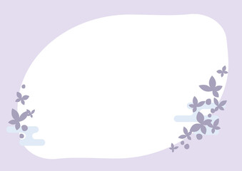 蝶のシンプルフレーム