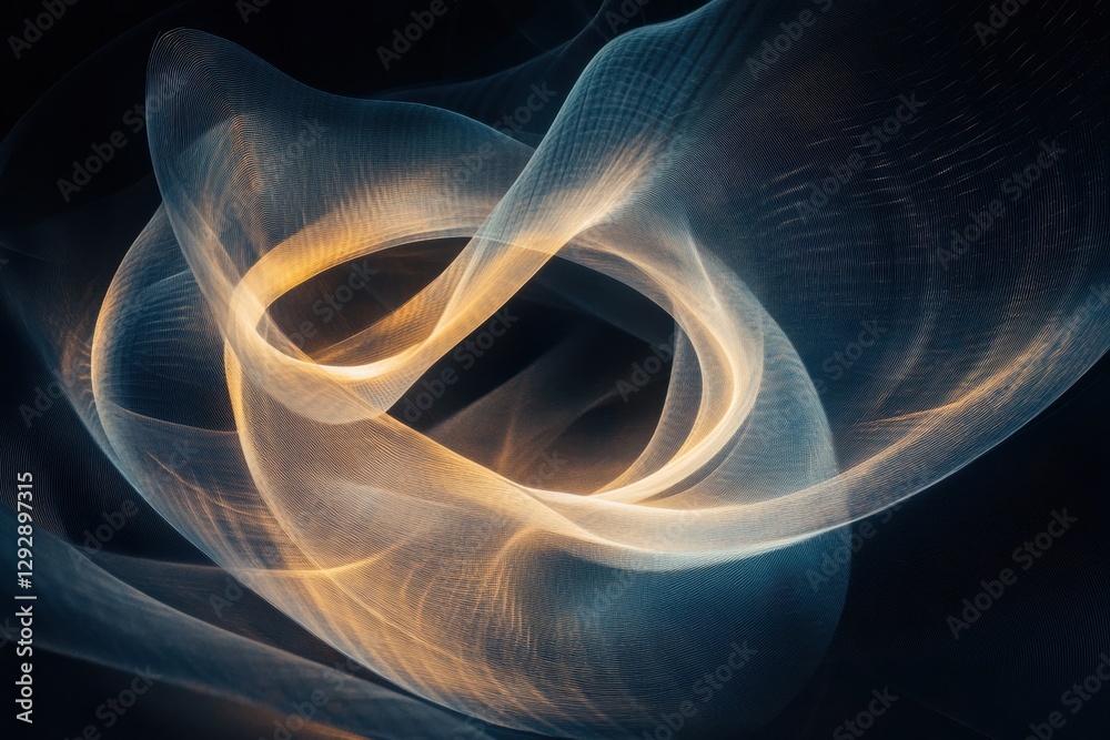 Leinwandbilder abstract representation of business agreement and trust between partners in a creative digital forma