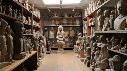 Journey Through Time: Ancient Sculptures and Historical Artifacts in a Museum