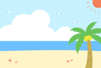 海の背景のイラスト