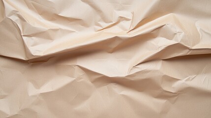 Wrinkled Beige Paper Texture Background