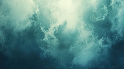 Obraz premium Ethereal Abstract Cloud Formation in Soft Blue and Green Tones