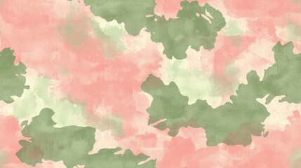 Obraz premium Abstract Watercolor Pattern in Soft Green and Pink Hues
