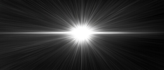 Fototapeta premium Radiant burst of light with dynamic rays