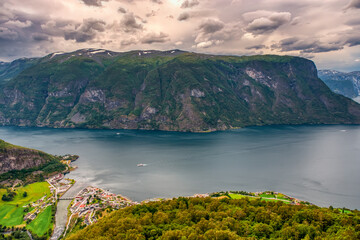 Fototapeta premium Aurland is a municipality in the county of Sogn og Fjordane, Norway. It is located in the traditional district of Sogn
