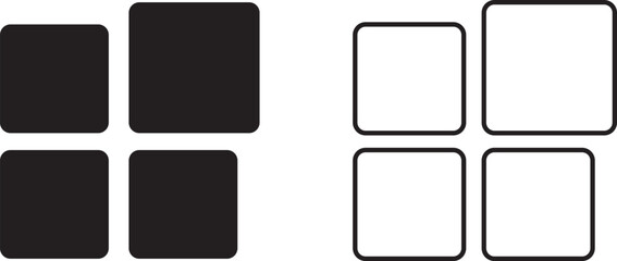 menu bar flat icon for apps and websites