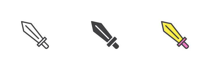Sword different style icon set