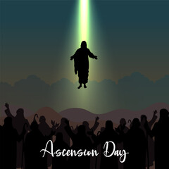 Ascension Day vector illustration. it is suitable for card, banner, or poster