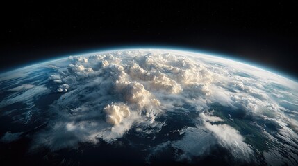 Earth from space, clouds, atmosphere, beautiful view, possible use education, science, travel