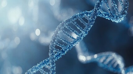 Abstract DNA Representation with Modern Laboratory Background, Symbolizing Genetic Research and Biotech Innovation in Healthcare and Pharmaceuticals