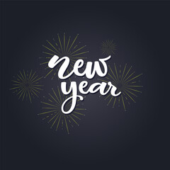 New year  vector illustration. it is suitable for card, banner, or poster