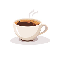 Obraz premium Hot Beverage: A cup of dark coffee steams gently promising warmth and a comforting start to the day Perfect for relaxation