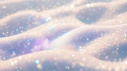 Sparkling Snow Texture - Abstract Dreamy Winter Wonderland with Soft Glow