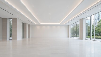 Obraz premium Empty modern office space with city view (2)