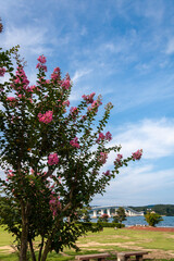石川県　能登島大橋　快晴の海と空　9月
