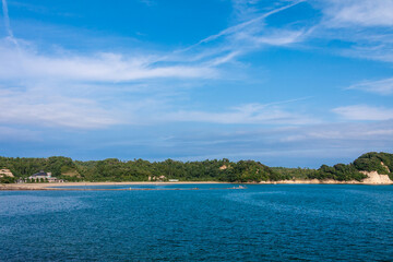 石川県　能登島大橋　快晴の海と空　9月
