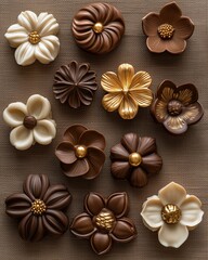 Fototapeta premium Decorative Floral Chocolate Confectionery Arrangement