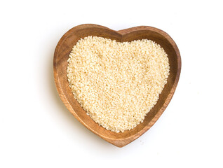 heart shaped bowl with sesame seeds