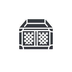 A fenced play area for toddlers vector icon