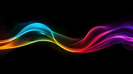 Vibrant wavy lines, colorful abstract design with smooth gradients, perfect for backgrounds or digital art projects.