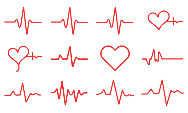 heartbeat line, heart rate monitor, ekg pulse trace
