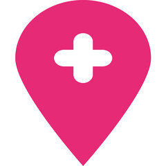 Obraz premium Pin Fill Sharp Plus icon logo