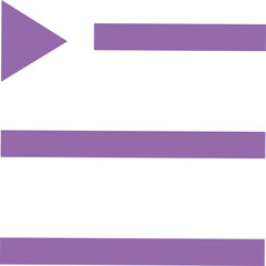 Playlist queue icon logo