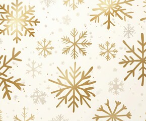 Golden Snowflake Pattern: Captivating pattern of golden snowflakes, evoking a sense of winter's magic, and the joy of festive seasons, perfect for a festive touch.