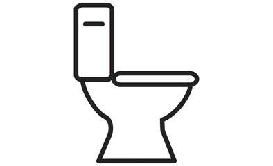 シンプルな洋式トイレのアイコンイラスト