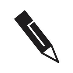 Pencil Solid Icon Vector. Edit Write Draw Symbol