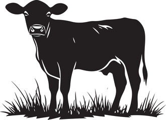 Fototapeta premium Bounding Bovine: The Lively Leap of a Cow 