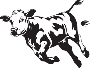 Bounding Bovine: The Lively Leap of a Cow
