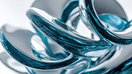 Abstract teal glass swirls, studio backdrop, design element