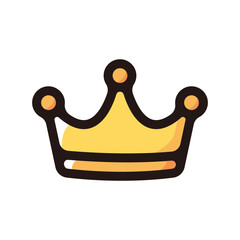 Crown illustration icon.Simple vector outline, clipart for graphic design.