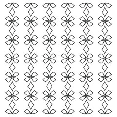 Gold and black thin line seamless vector pattern. Geometric floral linear flower tile pattern. Luxurious oriental art deco texture background. Golden lines on white background wedding design.