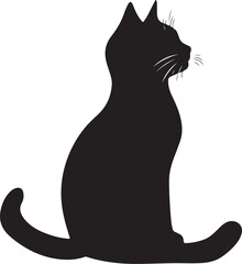 Black Cat Silhouette Collection – Elegant Feline 
