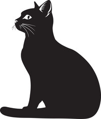 Obraz premium Black Cat Silhouette Collection – Elegant Feline 