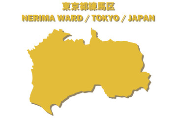 東京都練馬区ベクターイラストマップ