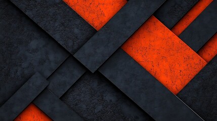 Abstract Orange Black Crosshatch Texture