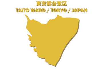 東京都台東区ベクターイラストマップ