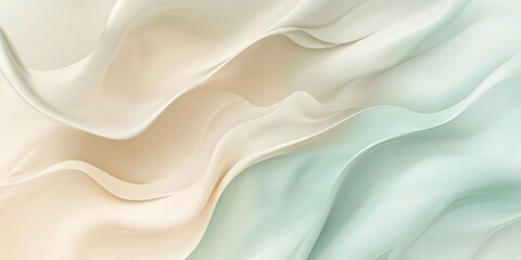 Obraz premium Flowing Fabric: Delicate, ethereal fabric in gentle pastel colors drapes and flows gracefully, evoking a sense of serenity and artistic beauty. 