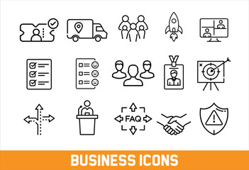 Business, Finance and Growth Icons Set