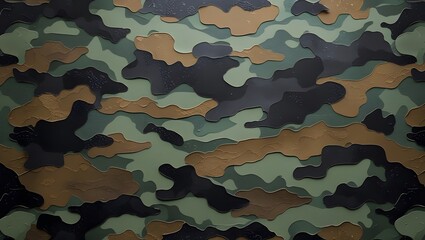 Seamless army camouflage fabric pattern