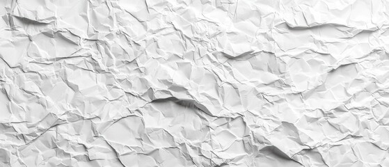Fototapeta premium Textured crumpled white paper background