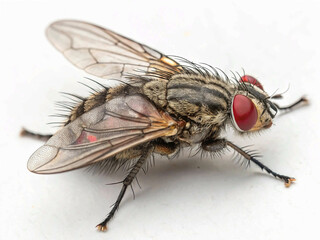 Dirty Common housefly viewed from up high, Musca domestica