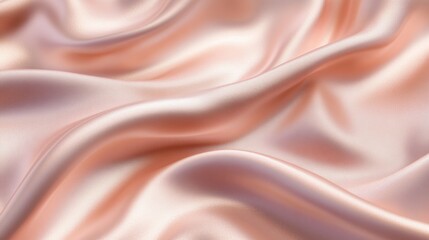Fototapeta premium Luxurious Satin Drapes: A close-up of luxurious, flowing satin fabric with gentle curves and folds, bathed in soft light, evoking a sense of opulence and elegance.